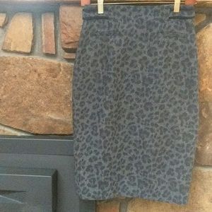 Rebecca Taylor black gray wool blend skirt, size 4